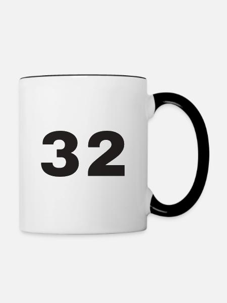 32 - Tasse zweifarbig - Weiß/Schwarz