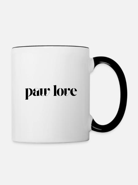 Pfoten-Liebe - Tasse zweifarbig - Weiß/Schwarz