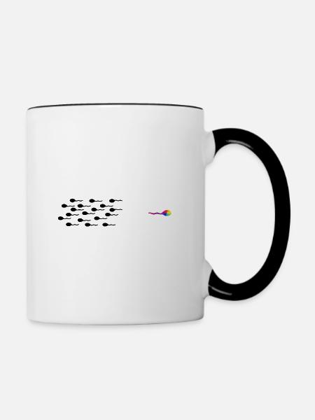 Einzigartig - Tasse zweifarbig - Weiß/Schwarz