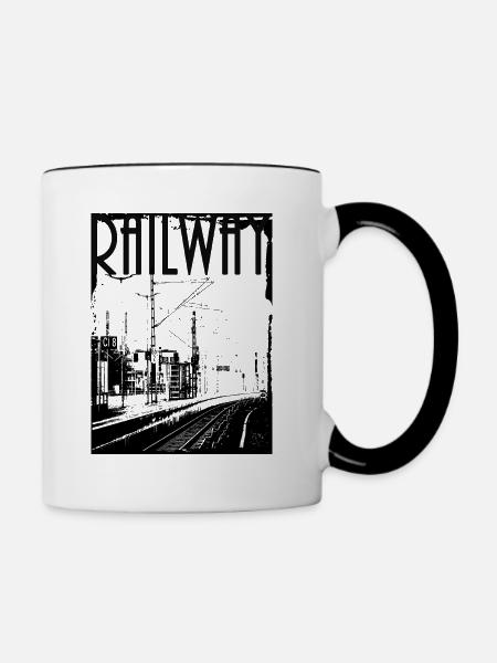 Railway - Tasse zweifarbig - Weiß/Schwarz