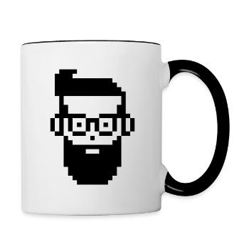 G23 Geek Man - Contrasting Mug - white/black - Right