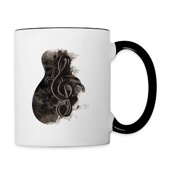 Guitar Sheet Music - Contrasting Mug - white/black - Right