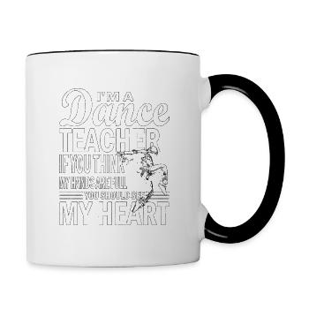 Danse, claquettes, claquettes - Mug contrasté - blanc/noir - Droite