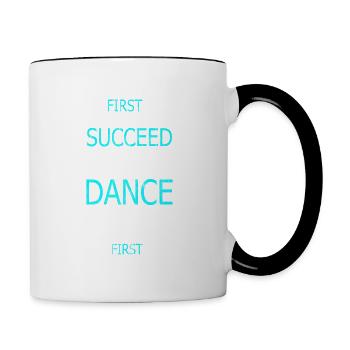 Dance, tap, tap dancing, succeed - Contrasting Mug - white/black - Right