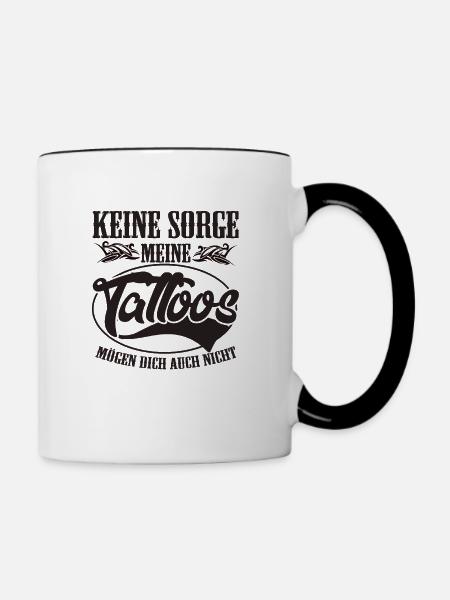 Tattoo - Tasse zweifarbig - Weiß/Schwarz