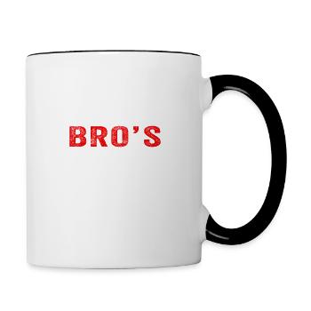 §1 Bro´s haben immer Recht witzige Geschenkidee - Tasse zweifarbig - Weiß/Schwarz - Rechts