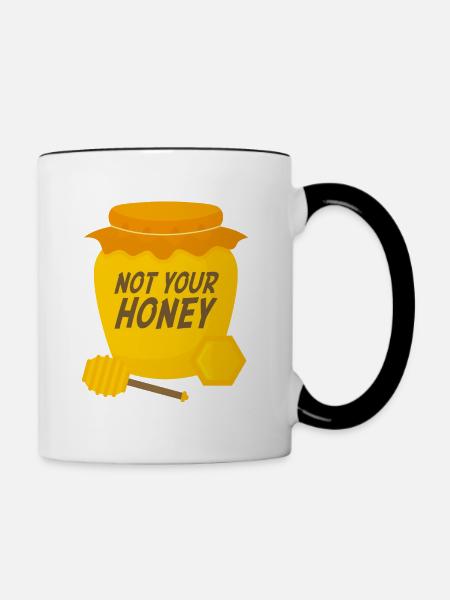 Nicht dein Honig - Tasse zweifarbig - Weiß/Schwarz