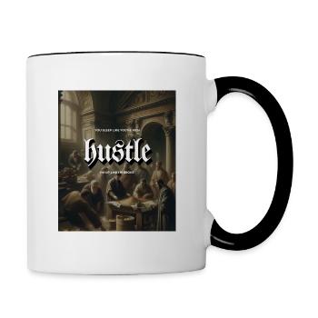 Hustle Renaissance Gemälde Männer zählen Gold - Tasse zweifarbig - Weiß/Schwarz - Rechts