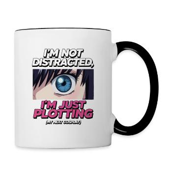 Cosplay Otaku Anime und Manga Addict - Tasse zweifarbig - Weiß/Schwarz - Rechts