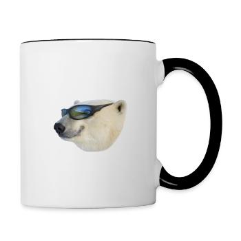 Global Warming Eis Bear Polar globale erwarmung - Tasse zweifarbig - Weiß/Schwarz - Rechts