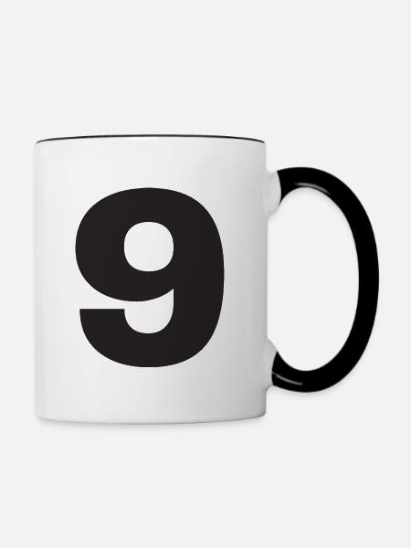 9 - Tasse zweifarbig - Weiß/Schwarz