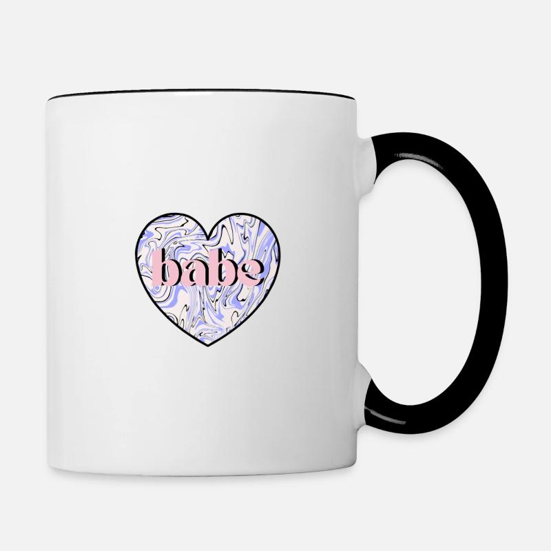 Babe - Contrasting Mug - white/black