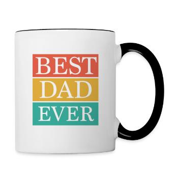 Bester Vater aller Zeiten - Tasse zweifarbig - Weiß/Schwarz - Rechts