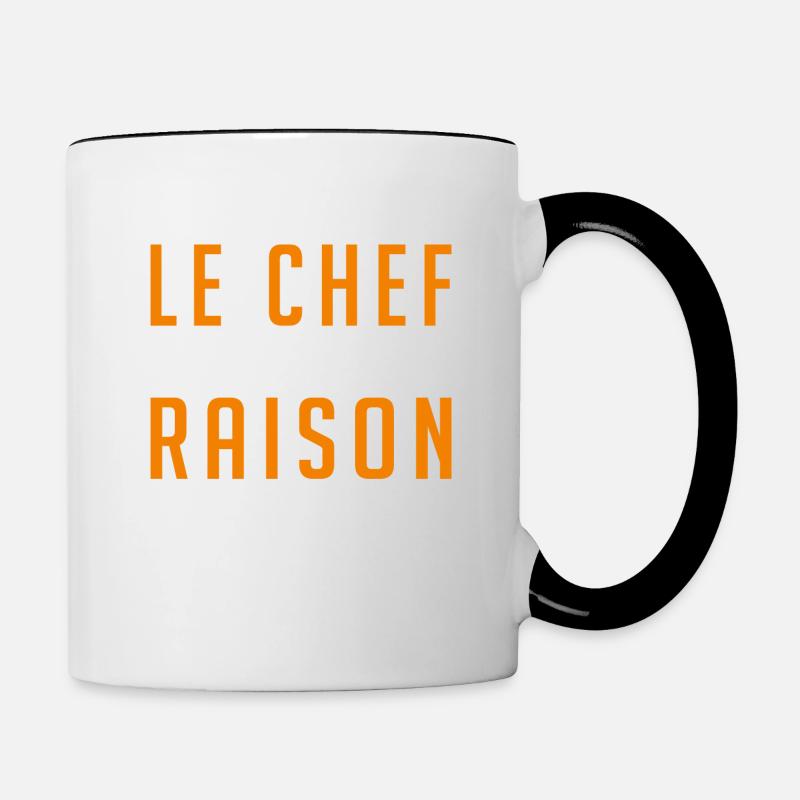 LE CHEF A TOUJOURS RAISON - Mug contrasté - blanc/noir