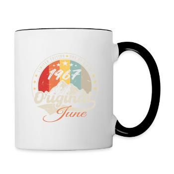 June 1967 Original 1967 Anniversary 1967 June - Contrasting Mug - white/black - Right