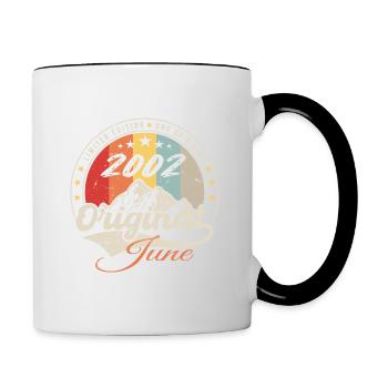 Juin 2002 Original 2002 Anniversaire 2002 Juin - Mug contrasté - blanc/noir - Droite