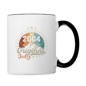 Juli 2004 Jubiläums-Geschenkidee Juli 2004 - Tasse zweifarbig - Weiß/Schwarz - Rechts