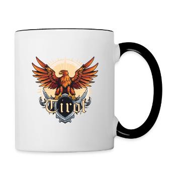 Tyrolean eagle loyal to the state of Tyrol, golden eagle - Contrasting Mug - white/black - Right