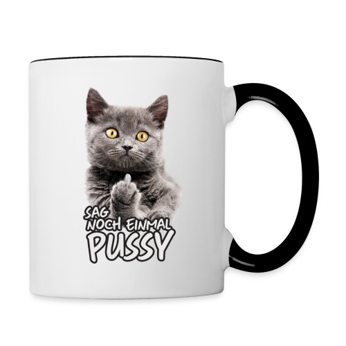Vorschau: sag Pussy - Tasse zweifarbig