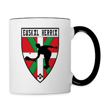 euskal herria design 22 - Contrasting Mug - white/black - Right