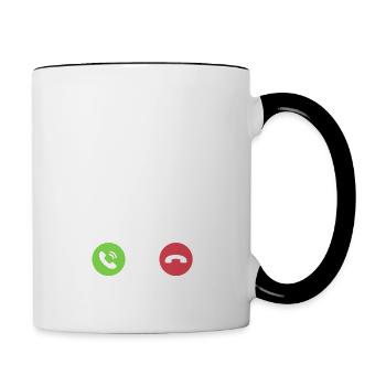 Handball calls I have to go - Contrasting Mug - white/black - Right