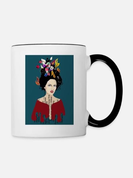 Data - Tasse zweifarbig - Weiß/Schwarz