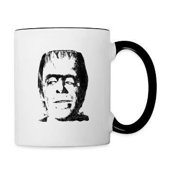 Monstre Herman - Mug contrasté - blanc/noir - Droite