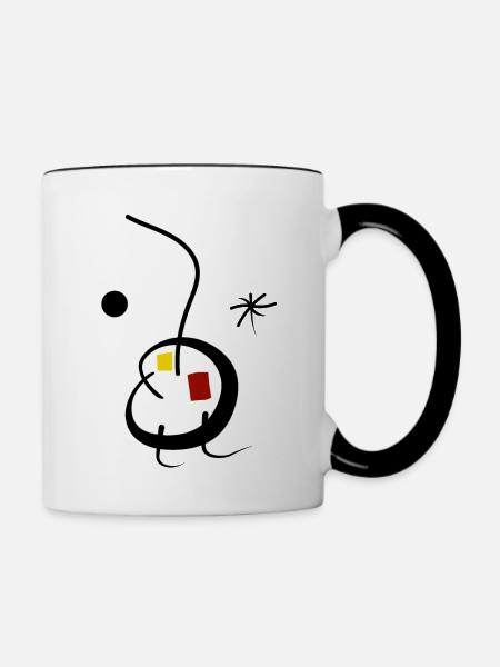 Abstract - Tasse zweifarbig - Weiß/Schwarz