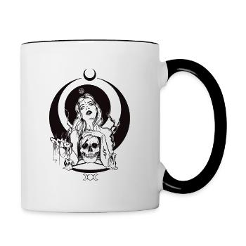 Woman of Black Magic - Contrasting Mug - white/black - Right