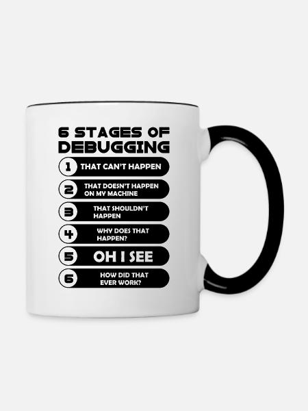 Programmieren - Tasse zweifarbig - Weiß/Schwarz