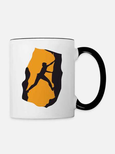 Rock Climbing - Tasse zweifarbig - Weiß/Schwarz