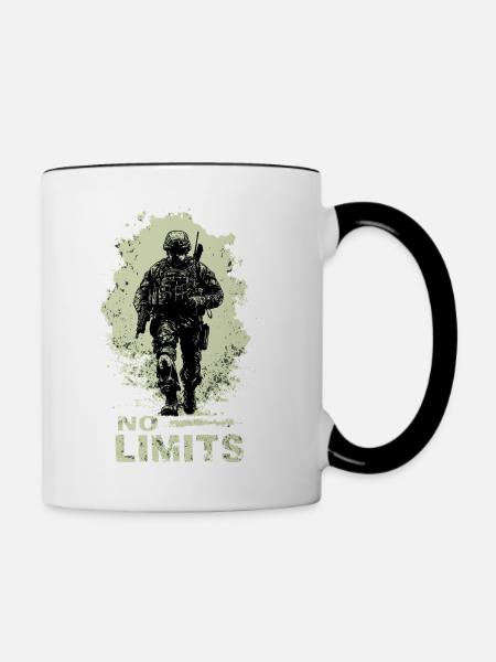 Warrior No Limits - Tasse zweifarbig - Weiß/Schwarz