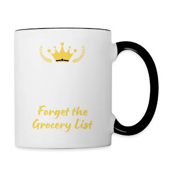 Keep Calm and Forget the Grocery List - Contrasting Mug - white/black - Right