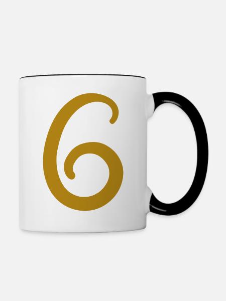 6 - Tasse zweifarbig - Weiß/Schwarz
