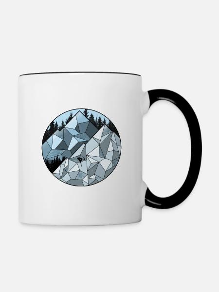Kletterwand - Tasse zweifarbig - Weiß/Schwarz