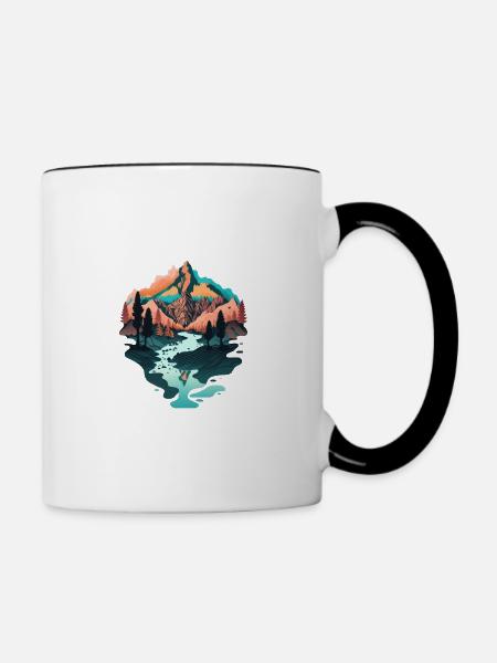 SURREAL - Tasse zweifarbig - Weiß/Schwarz