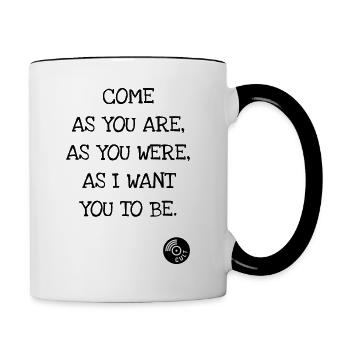 Come as you are - Nirvana - Kurt Cobain - Mug contrasté - blanc/noir - Droite