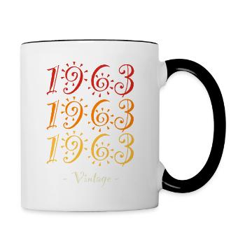 1963 vintage - Contrasting Mug - white/black - Right