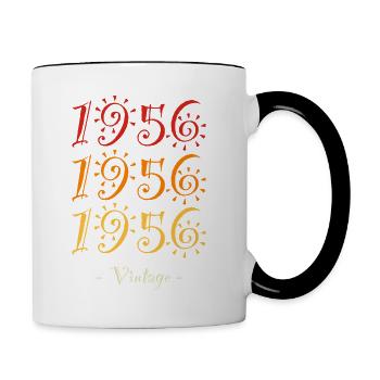 1956 vintage - Contrasting Mug - white/black - Right