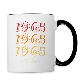 1965 vintage - Contrasting Mug - white/black - Right