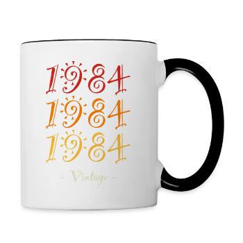1984 vintage - Contrasting Mug - white/black - Right