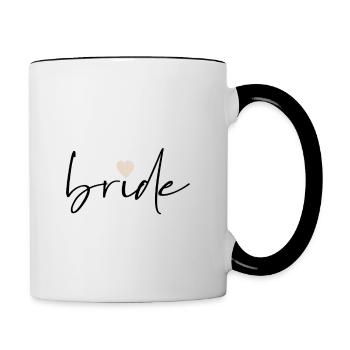 Bride - JGA Junggesellenabschied Frauen - Tasse zweifarbig - Weiß/Schwarz - Rechts
