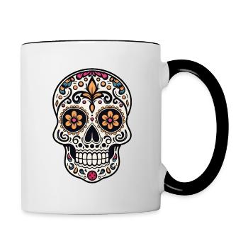 Mexican skull - Contrasting Mug - white/black - Right