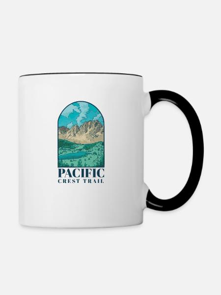 Pacific Crest Trail - Tasse zweifarbig - Weiß/Schwarz