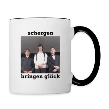 Les Minions portent chance - droitier - Mug contrasté - blanc/noir - Droite