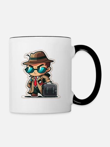 Streng geheim - Tasse zweifarbig - Weiß/Schwarz