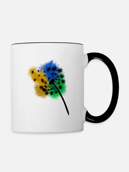 pusteblume - Tasse zweifarbig - Weiß/Schwarz