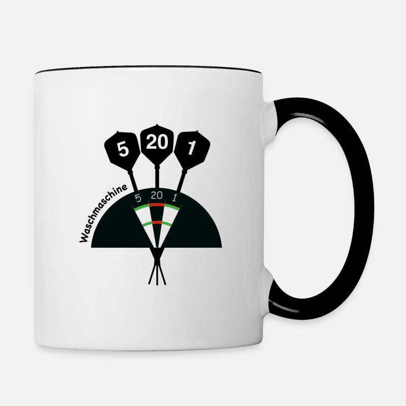 Machine à laver - Fléchettes - Fléchettes - Mug contrasté - blanc/noir