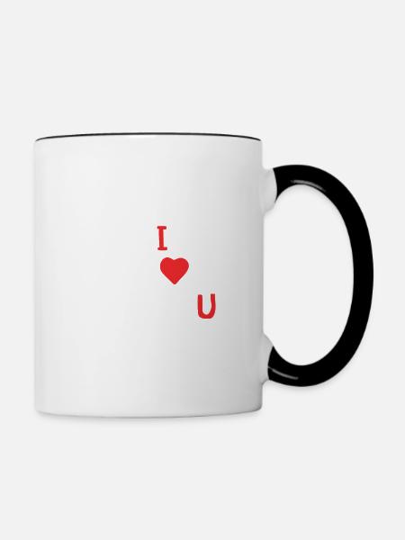Ich liebe dich - Tasse zweifarbig - Weiß/Schwarz