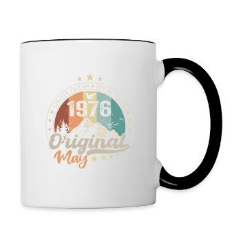 Mai 1976 Original Cadeau D'anniversaire Mai 1976 - Mug contrasté - blanc/noir - Droite